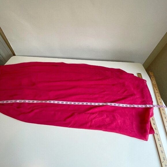 Nouvelle Amsale Spaghetti V-Neck Bridesmaid Maxi Long Dress Pink S Ruffle Formal - Picture 6 of 6